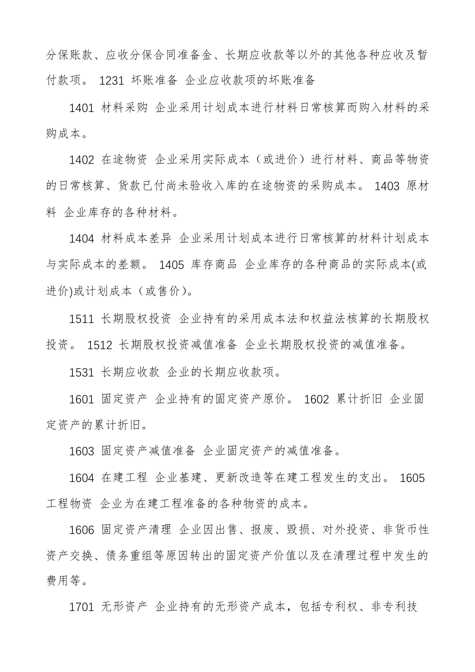 企业常用会计科目表科目解析_第2页