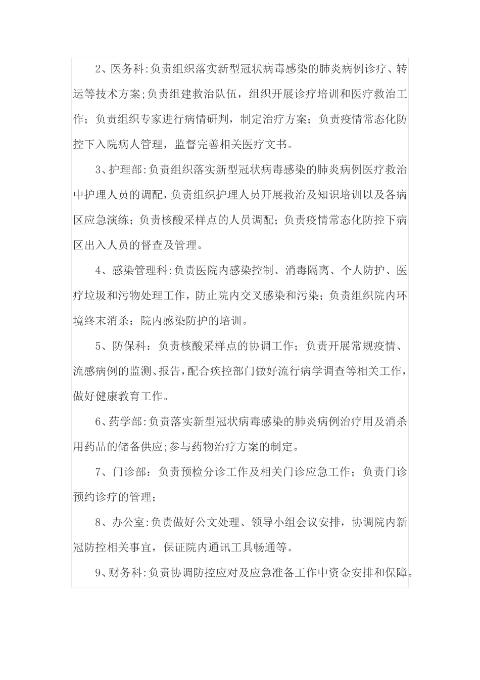 医院新冠肺炎疫情防控应急预案_第3页