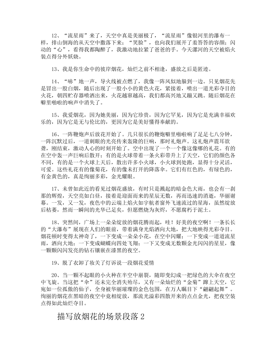 描写放烟花的场景段落_第2页