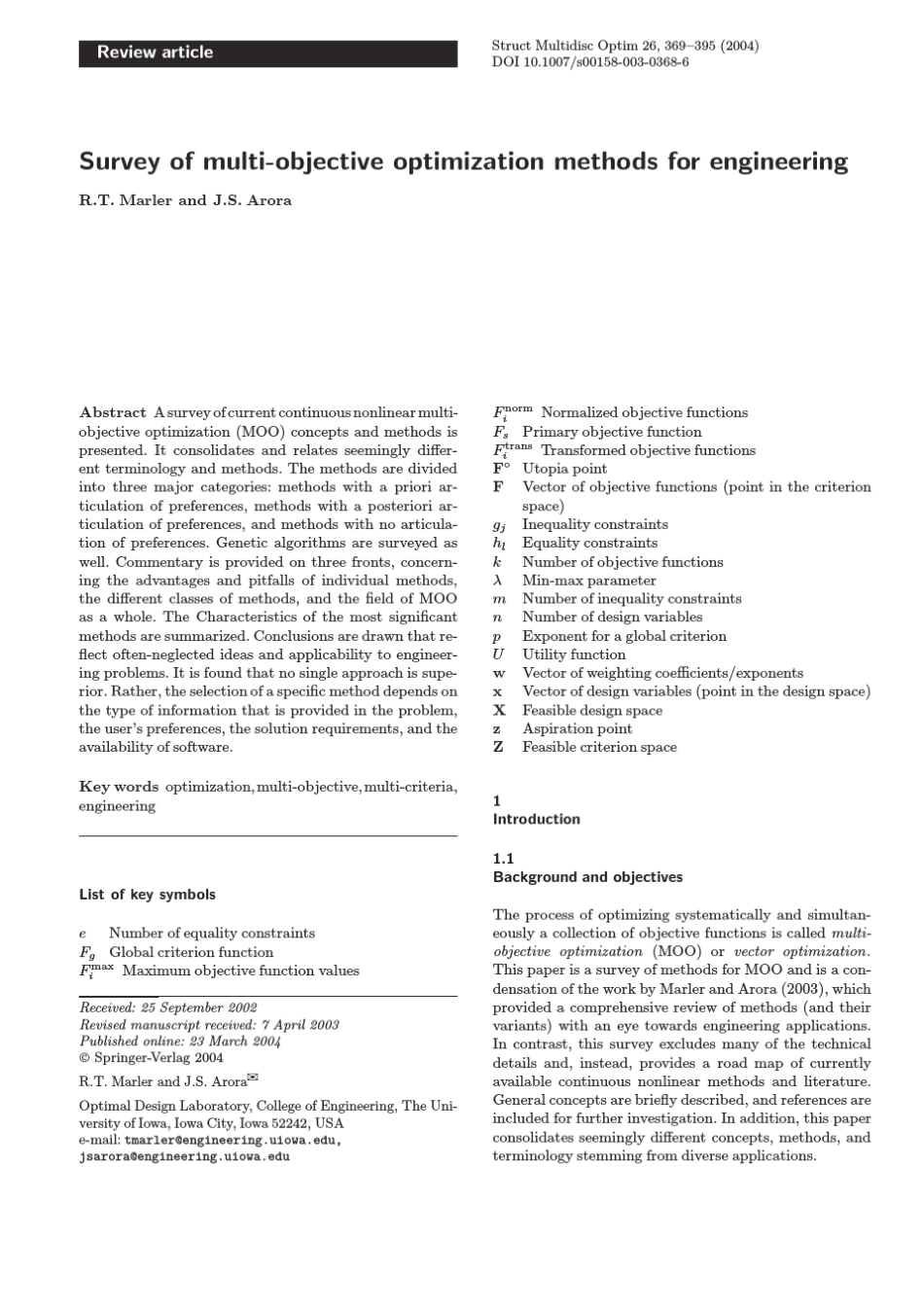 多目标优化的综述_第1页