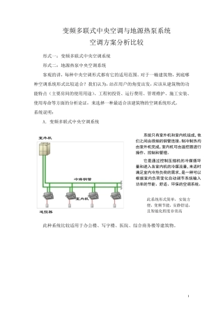 多联机与地源热泵比较