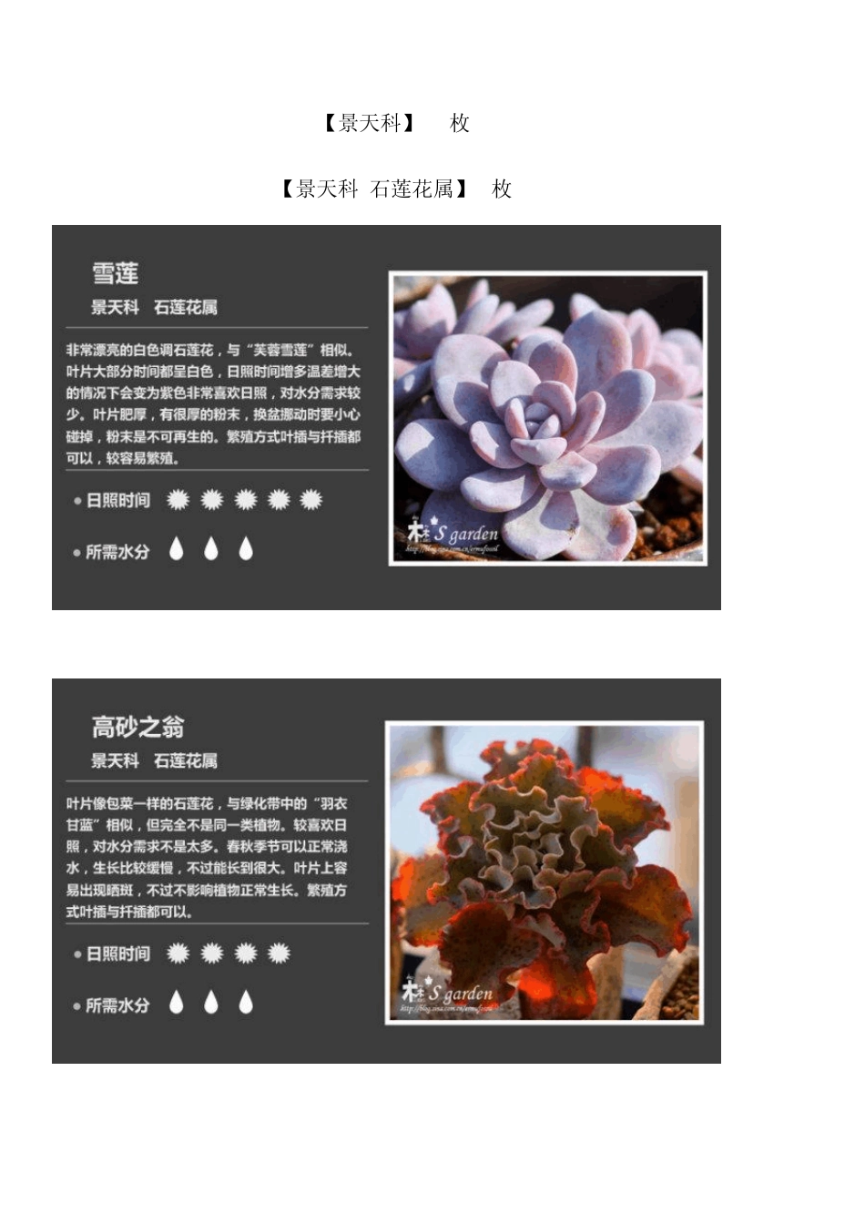 多肉植物图鉴2(作者：二木,本人整理)_第1页