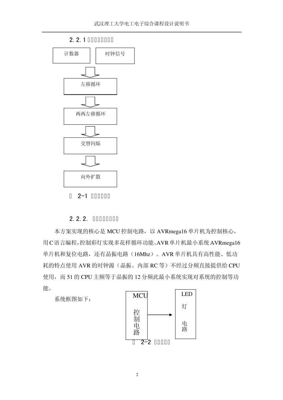 多花样循环彩灯控制器设计报告_第2页