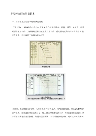 多道瞬态面波勘察技术