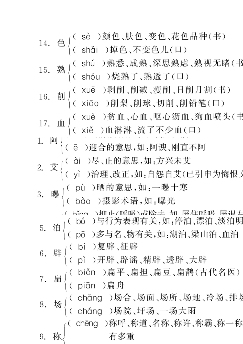 多音字,形声字,易错字汇集_第2页