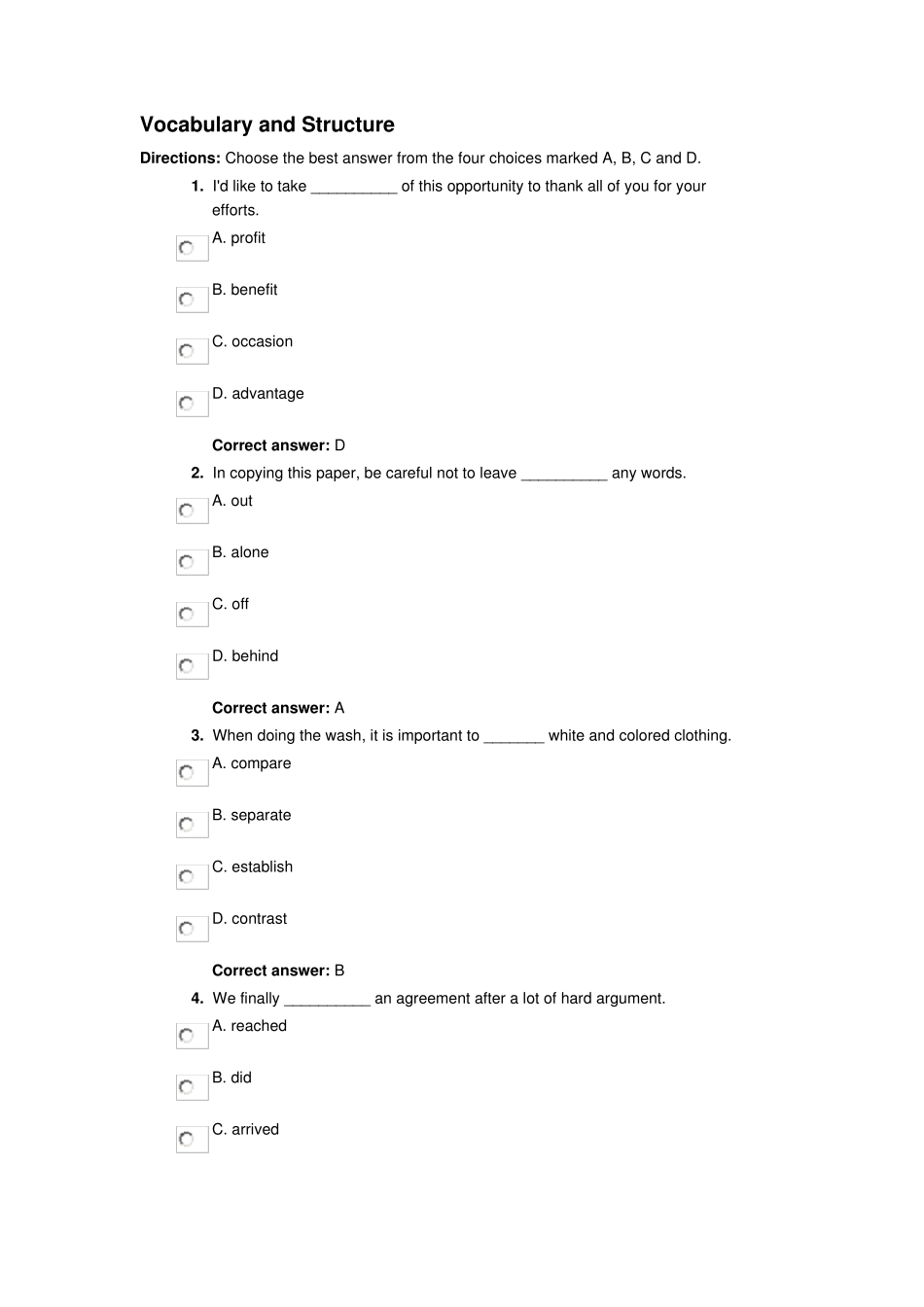 大一英语二级考试备考词汇_第1页