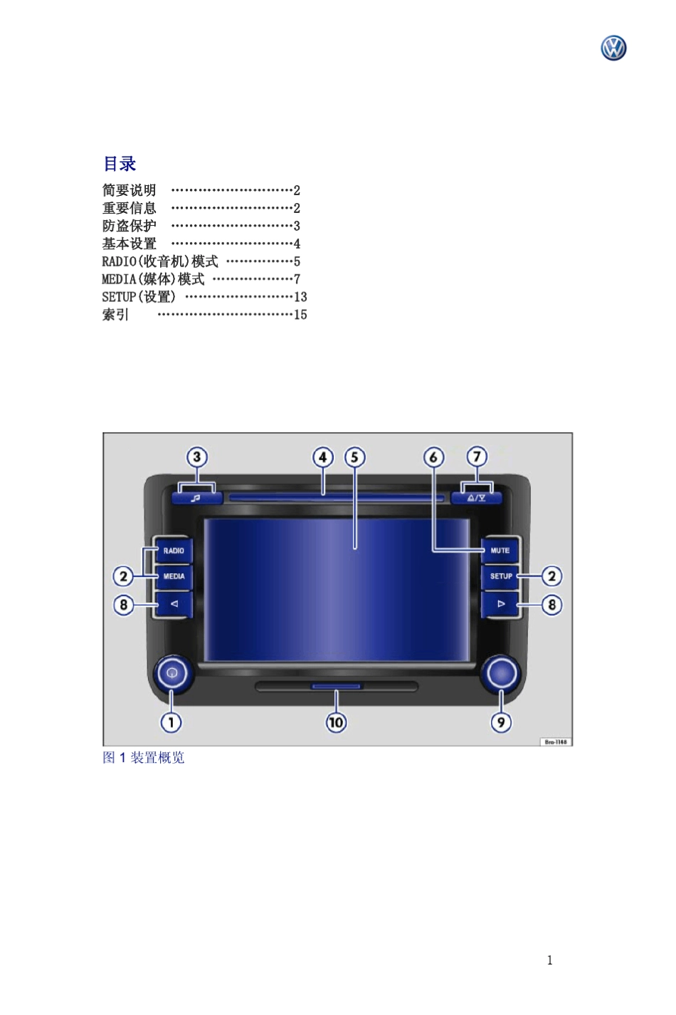 大众RCD510收放机说明书_第3页
