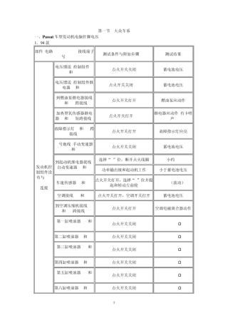 大众车系电脑脚定义