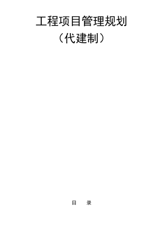 工程代建工作方案
