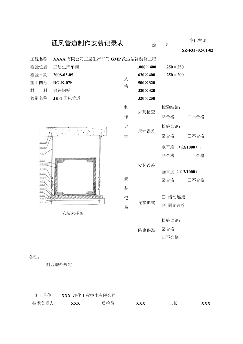 工程竣工资料分目录(净化空调汇总)_第3页