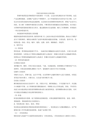 带钢外观质量缺陷