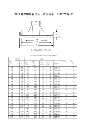带颈对焊钢制法兰20595
