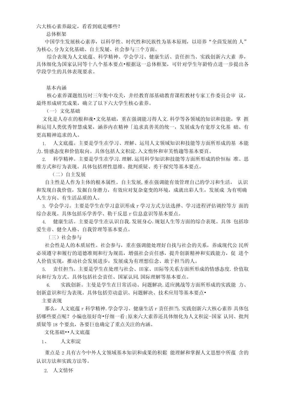 中学生的6大素养_第1页