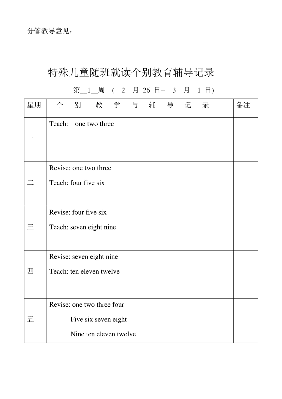 常熟市随班就读儿童个别教育辅导记录_第3页