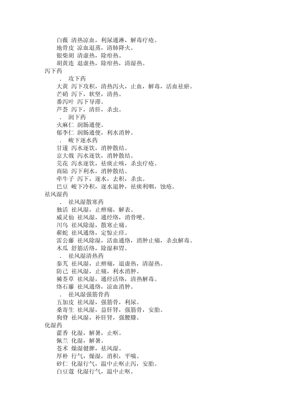 常用中药功效一览(中草药介绍)_第3页