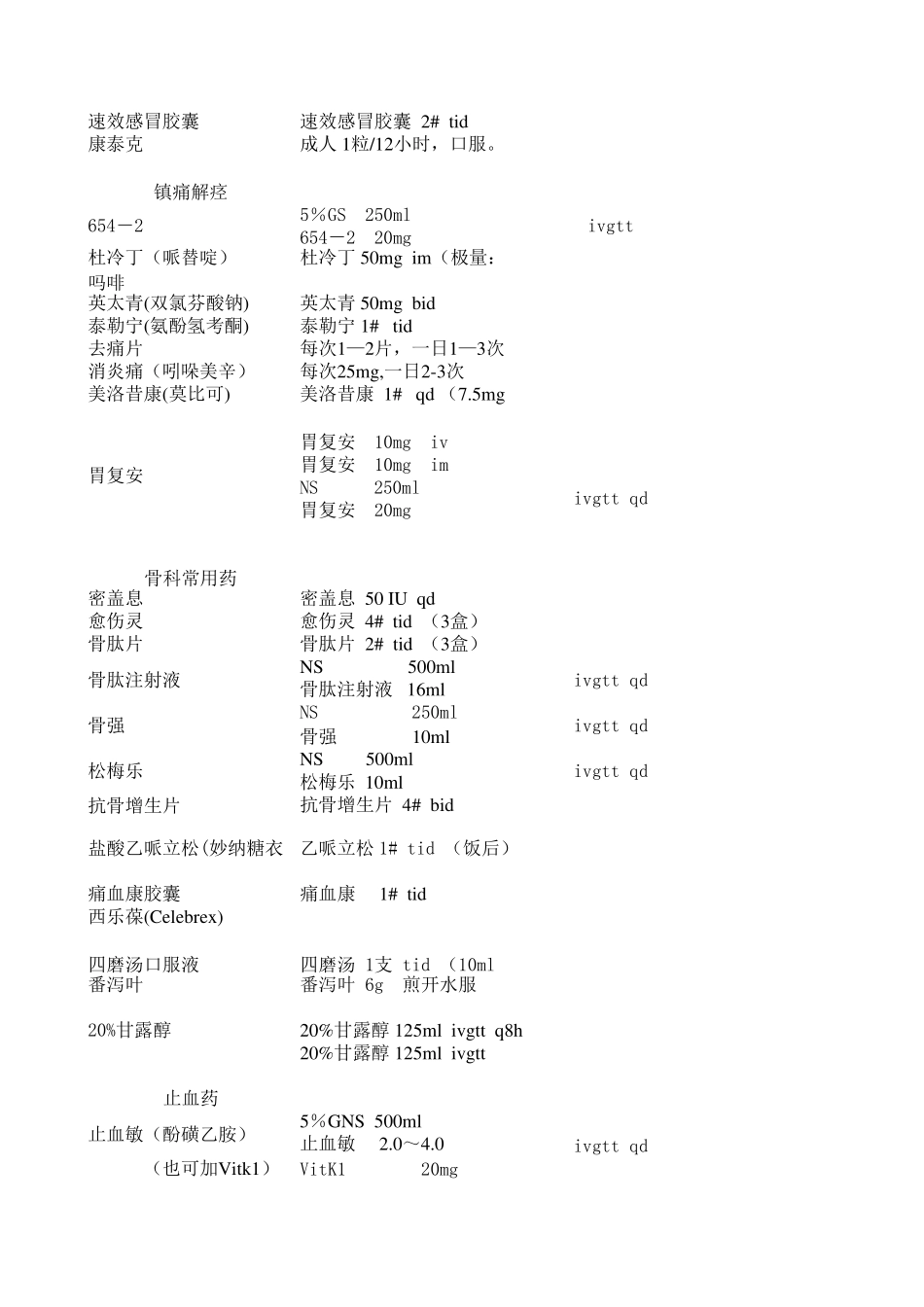 常用临床医嘱_第2页