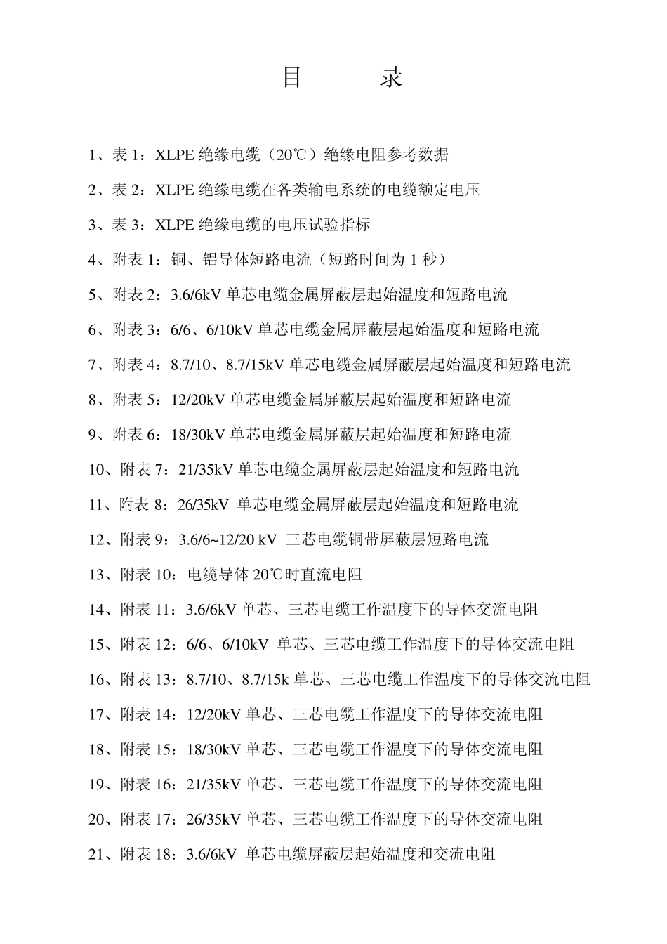 常用交联聚乙烯绝缘中压电力电缆应用参考数据_第2页