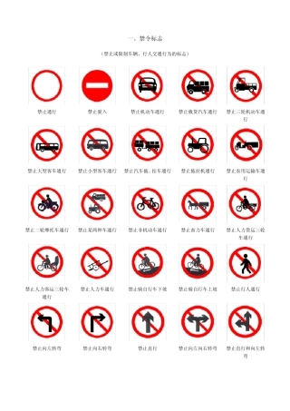 常用交通信号图解