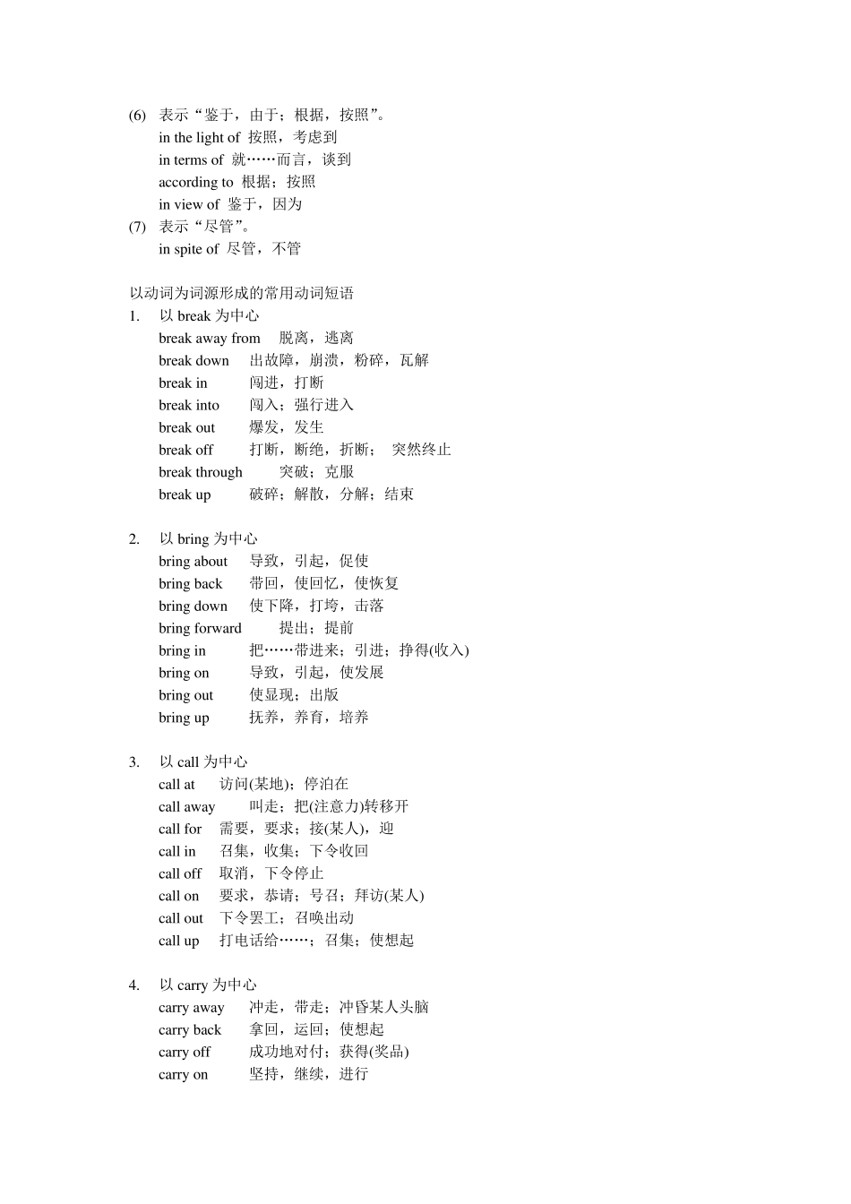 常用介词短语及动词短语汇总_第3页