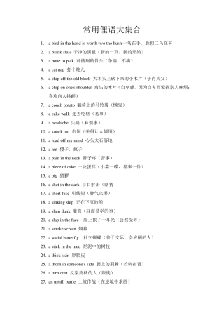 常用俚语300句大集合英语