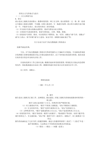 常用公文写作格式与技巧