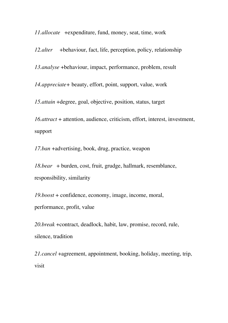 常用及物动词及其搭配_第2页