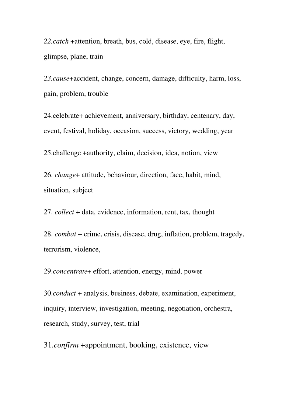 常用及物动词及其搭配_第3页