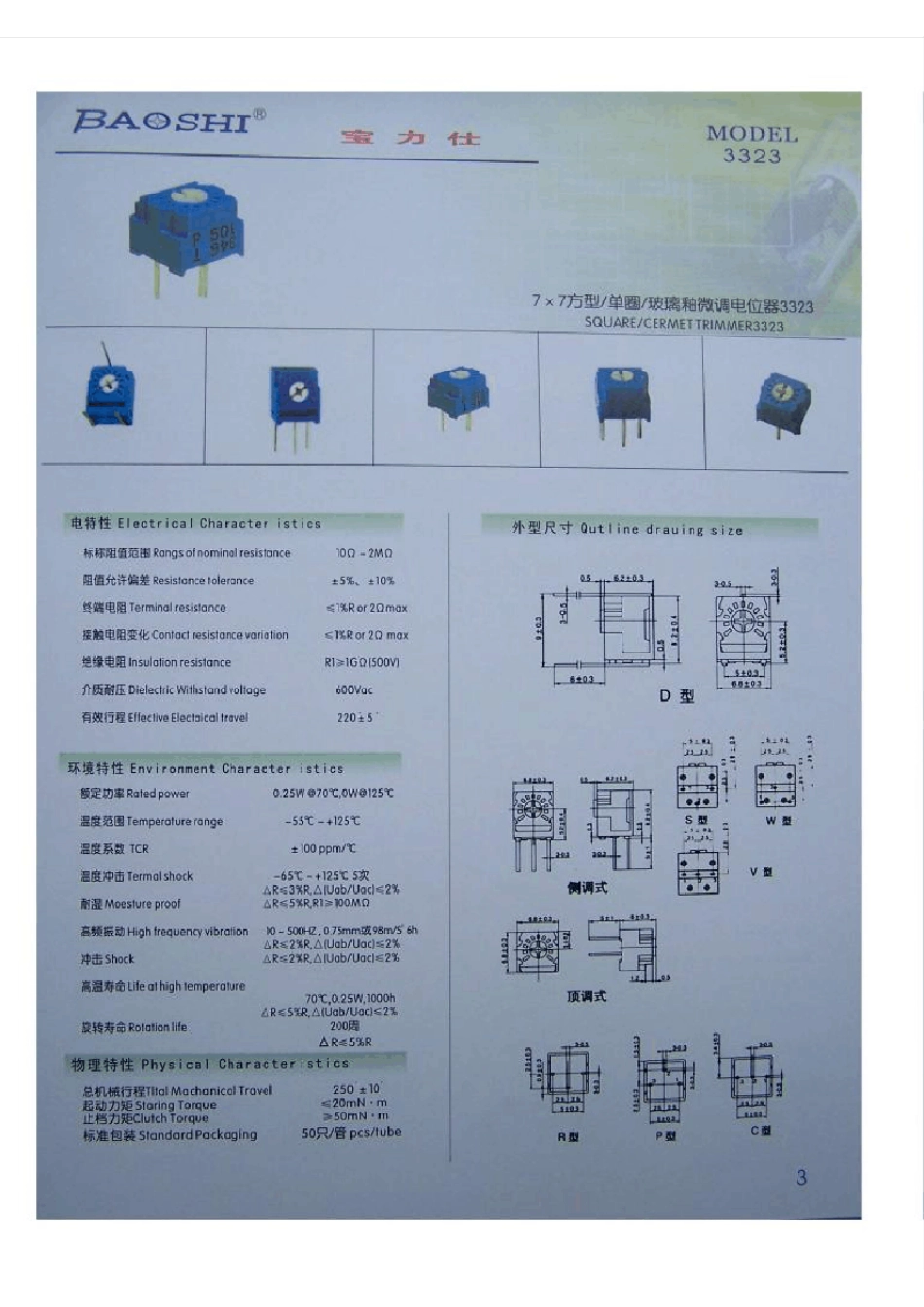 常用变阻器型号amp;封装_第1页