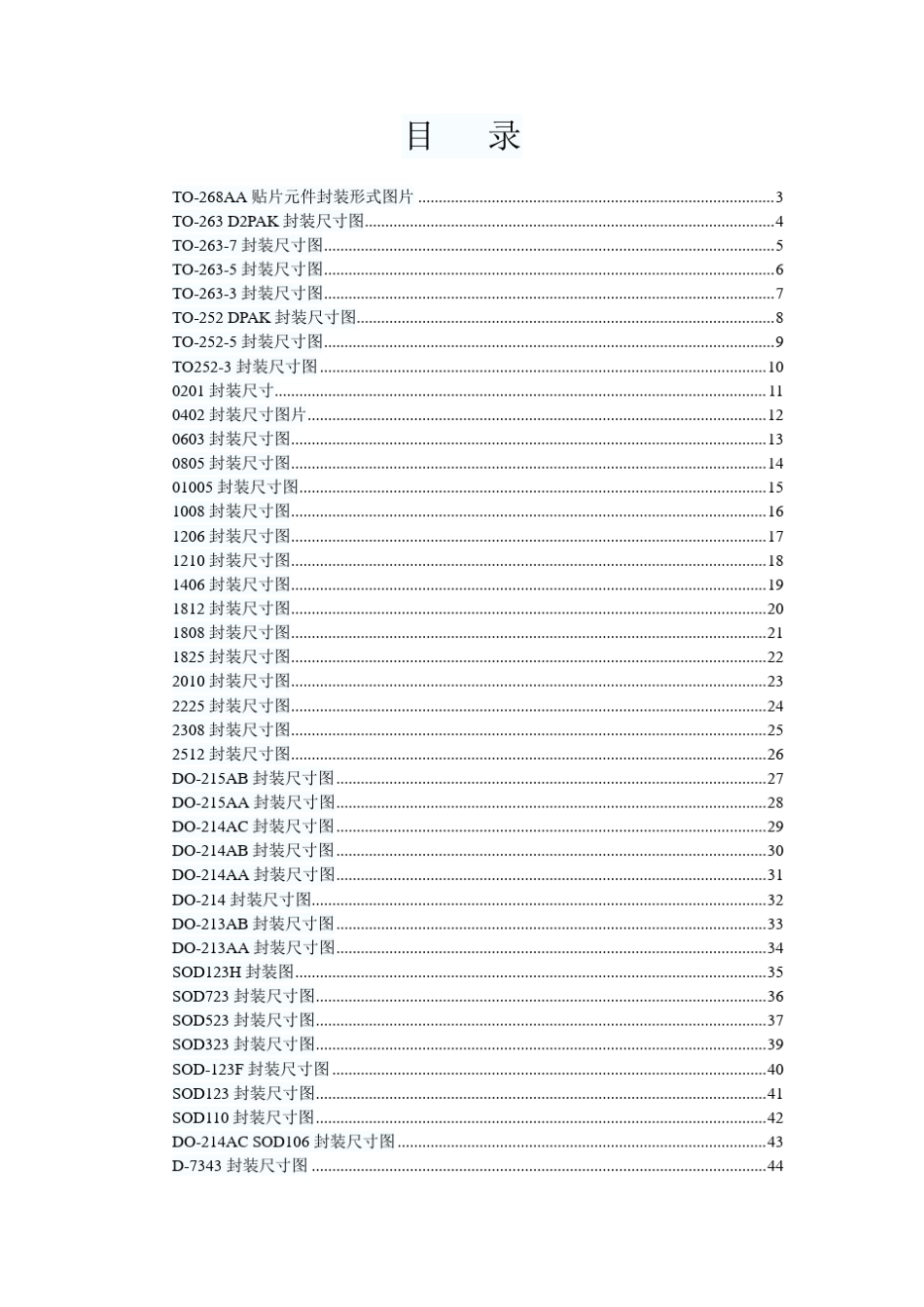 常用器件封装尺寸图_第1页