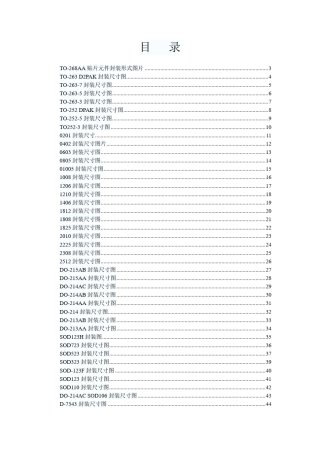 常用器件封装尺寸图