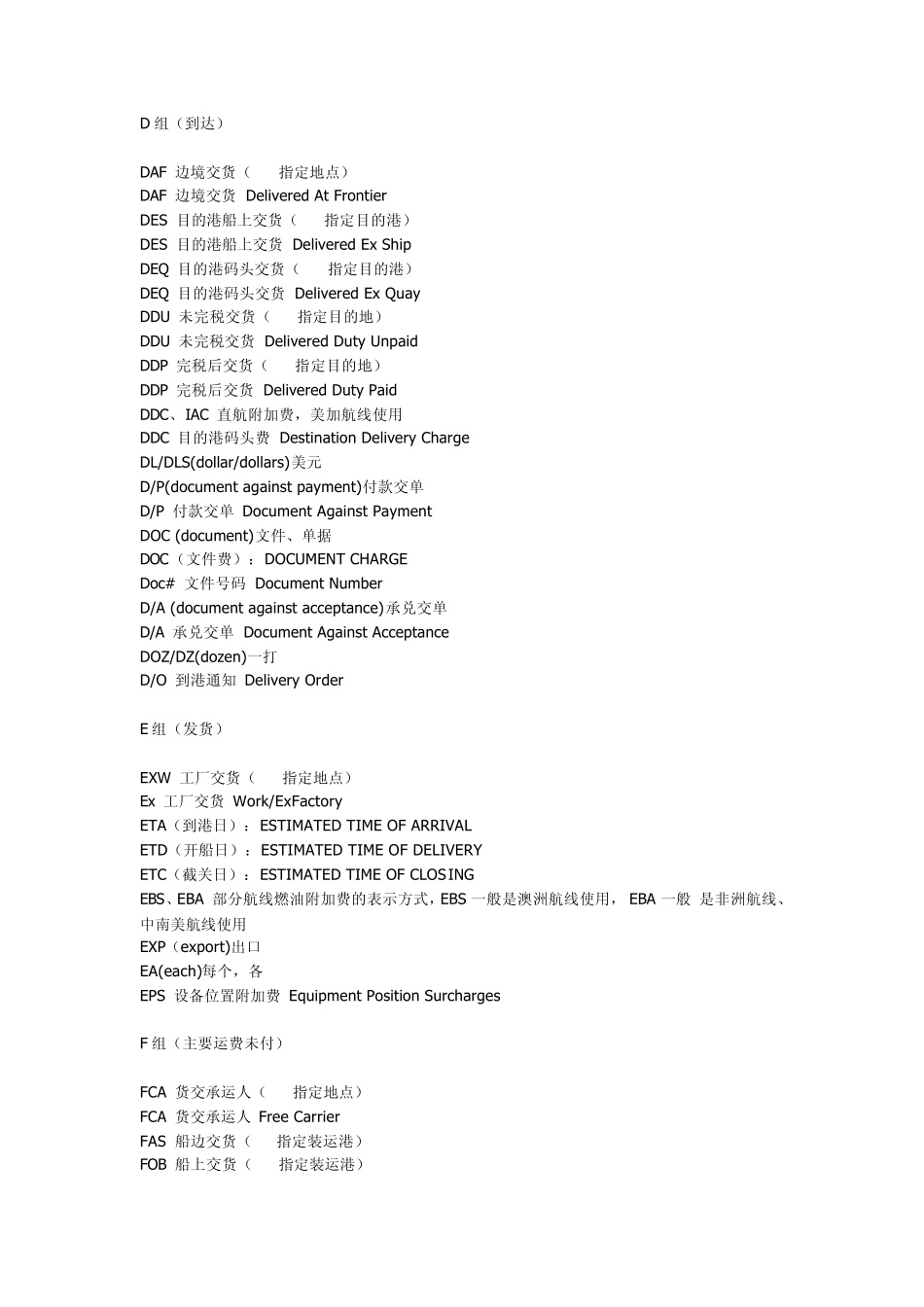 常用外贸英语缩写一览表_第2页