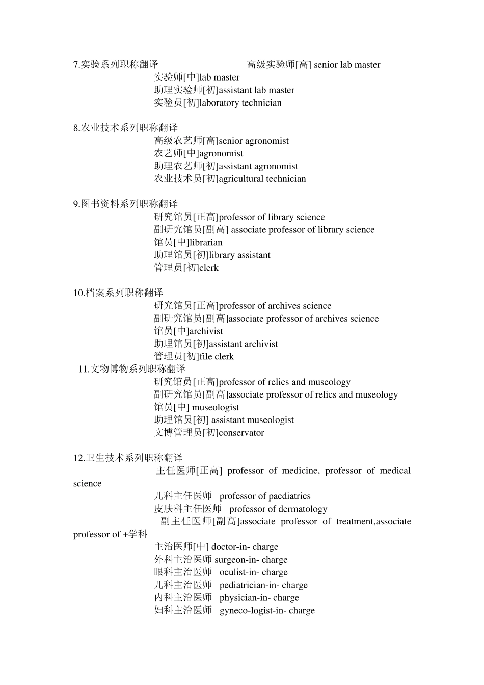 常用常见职称翻译汇总_第2页