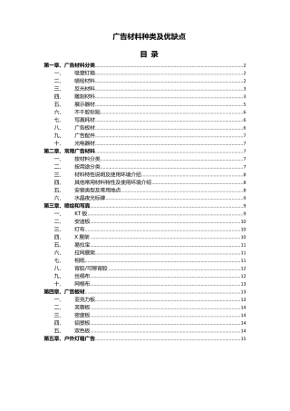 常用广告材质分类及其优缺点