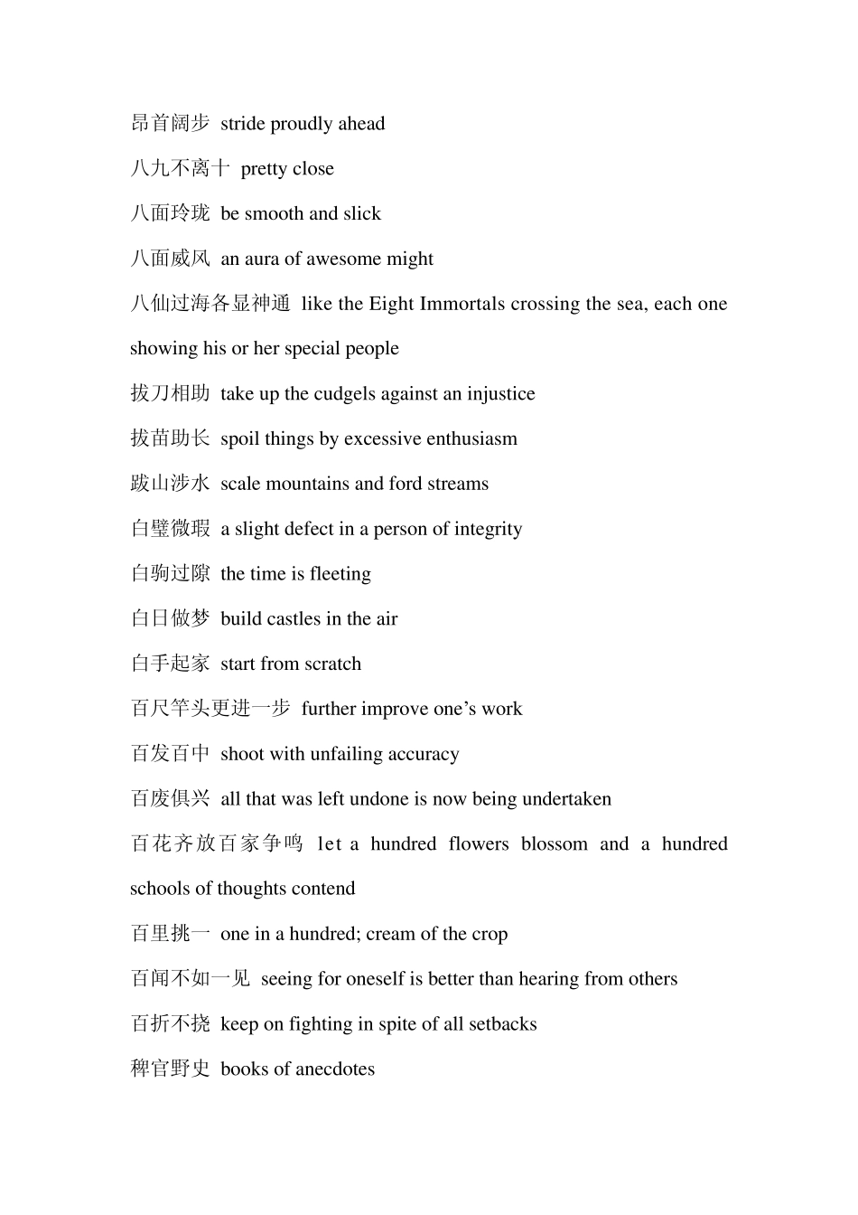 常用成语汉英对照翻译_第2页