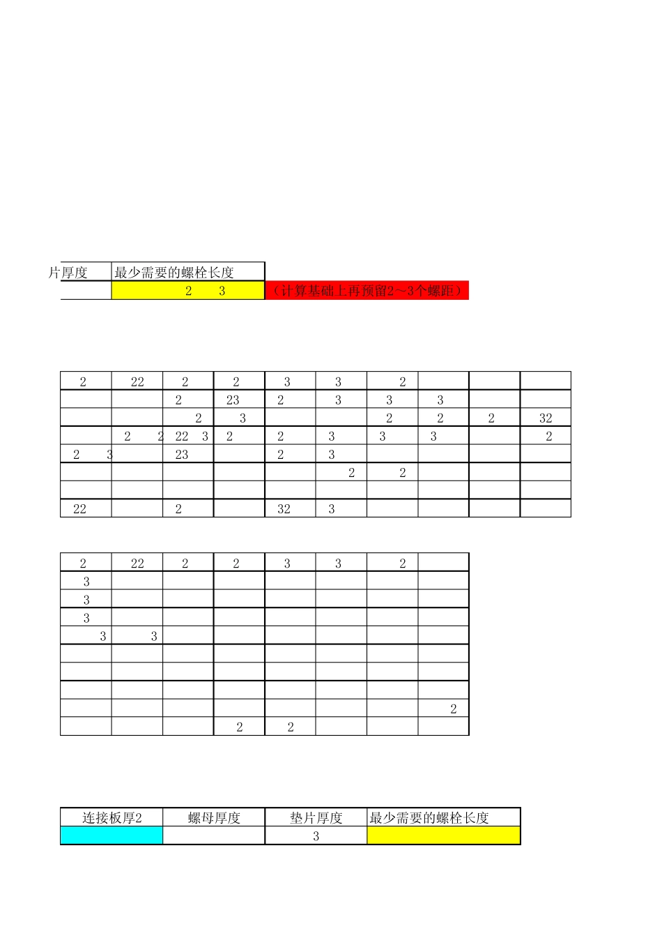 常用截面及螺栓长度计算_第3页
