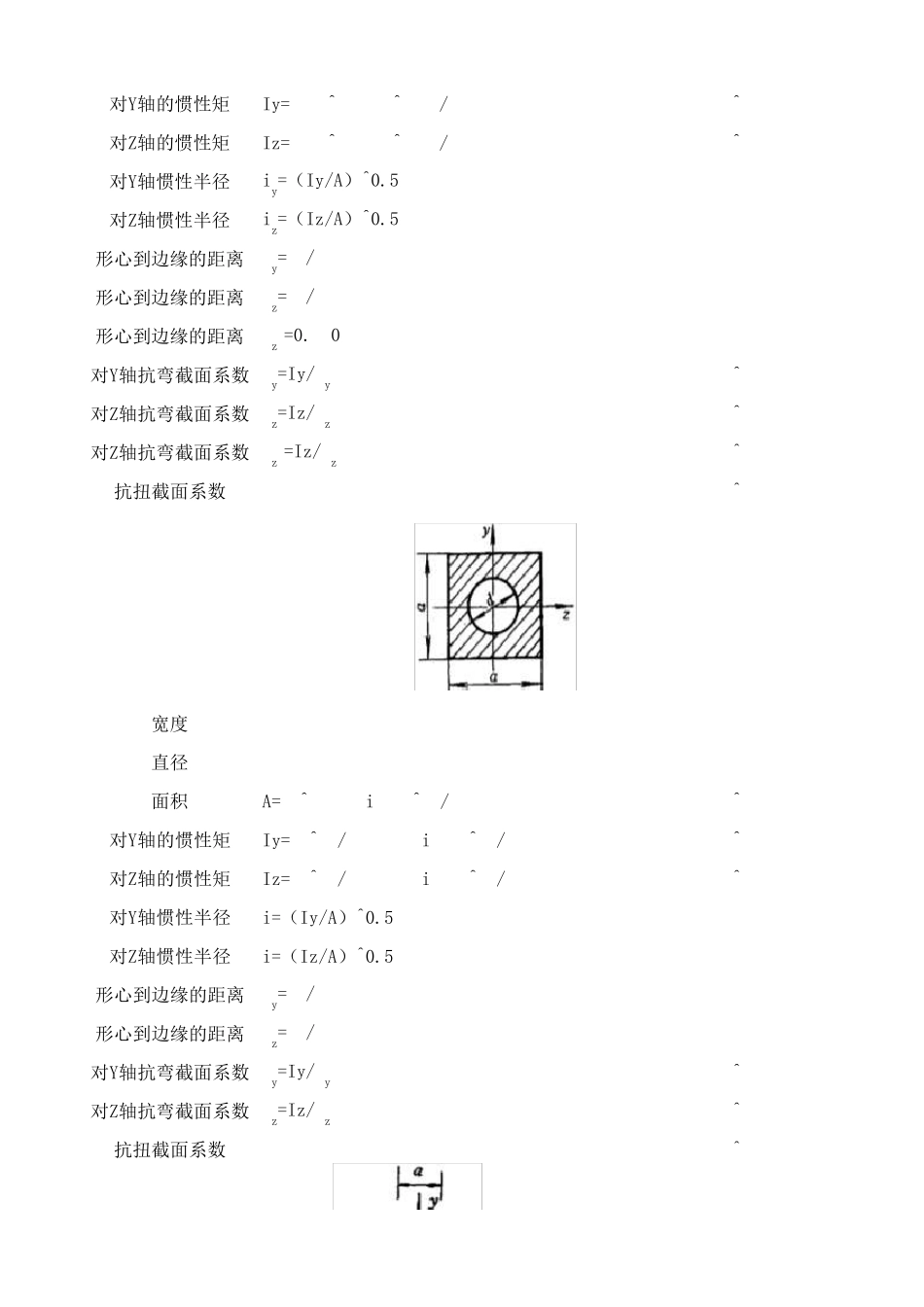 常用截面惯性矩与截面系数的计算_第2页