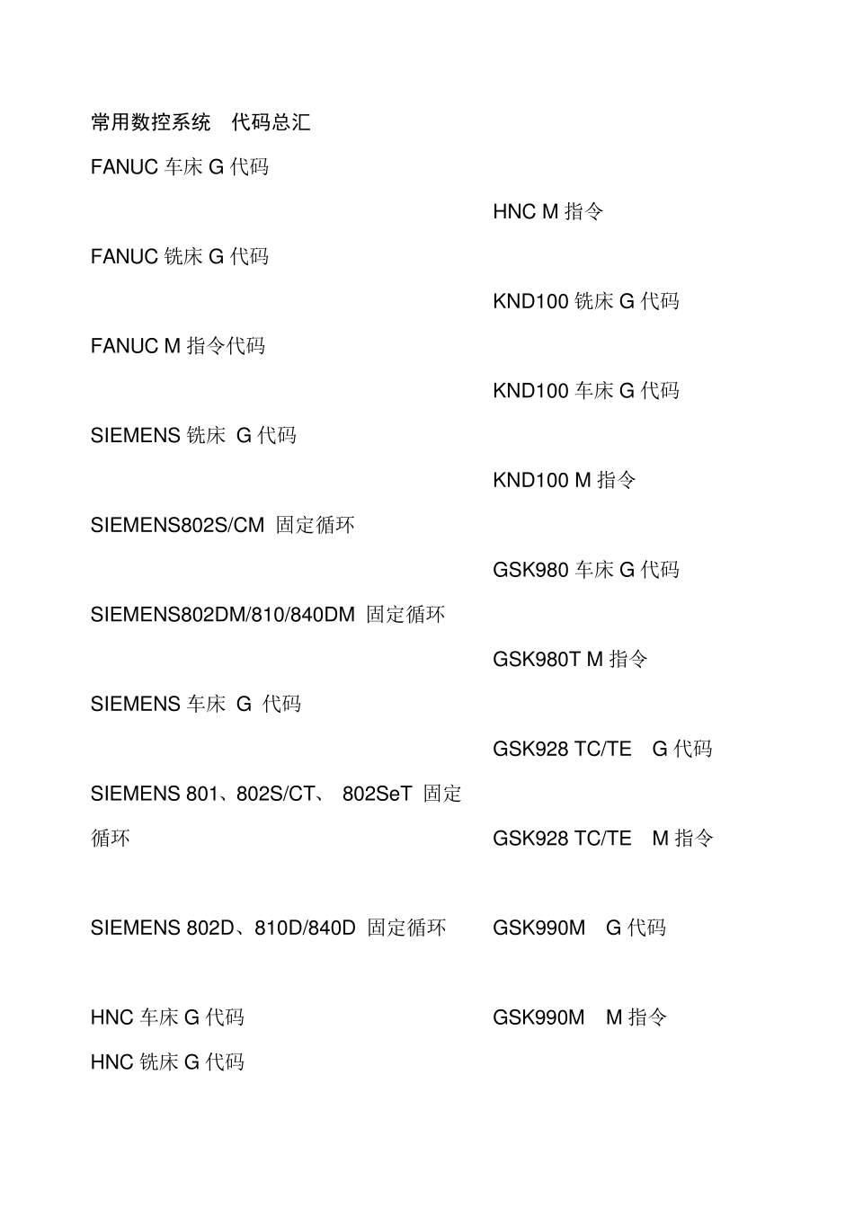 常用数控系统G代码总汇_第1页