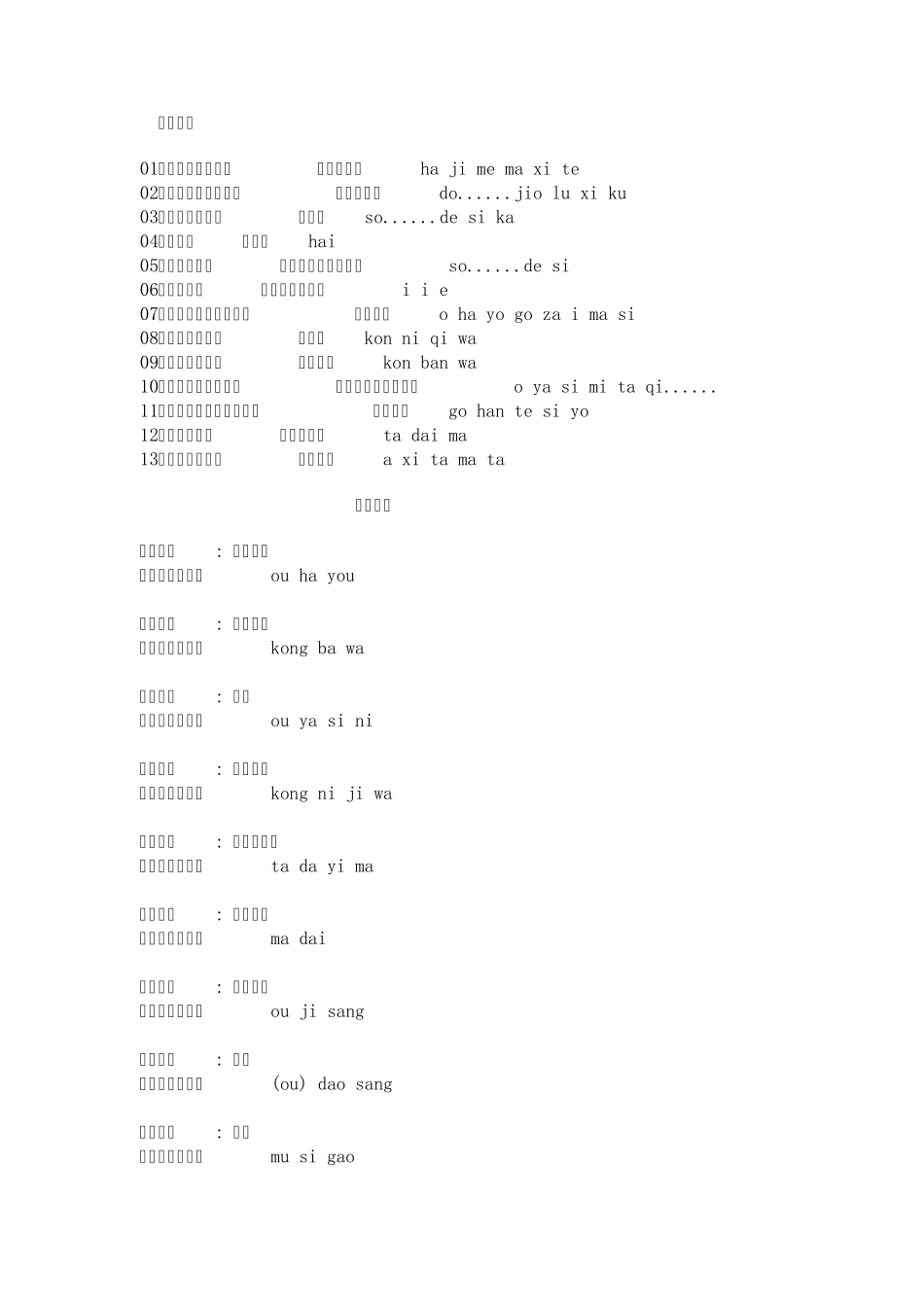 常用日语发音_第1页