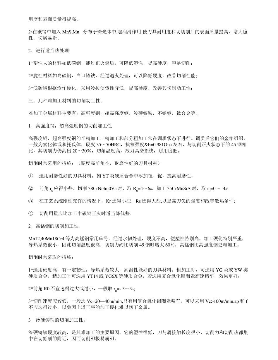 常用材料的切削加工性能_第2页