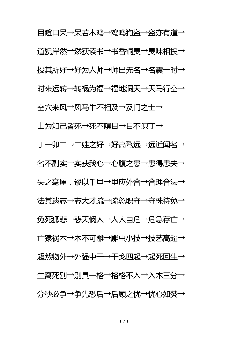常用标准成语接龙500个_第2页
