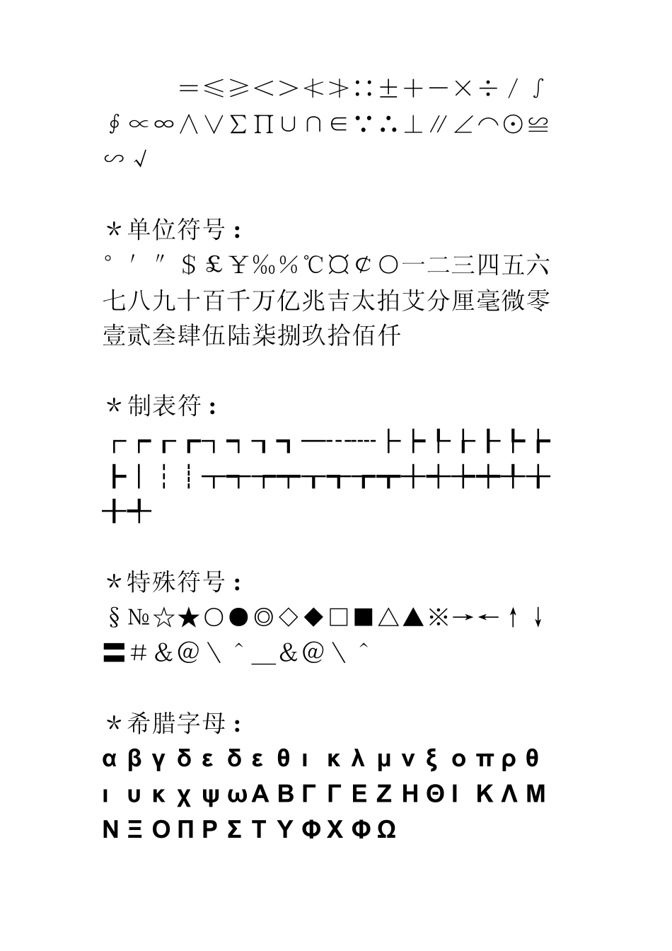 常用标点符号与特殊符号大全_第2页