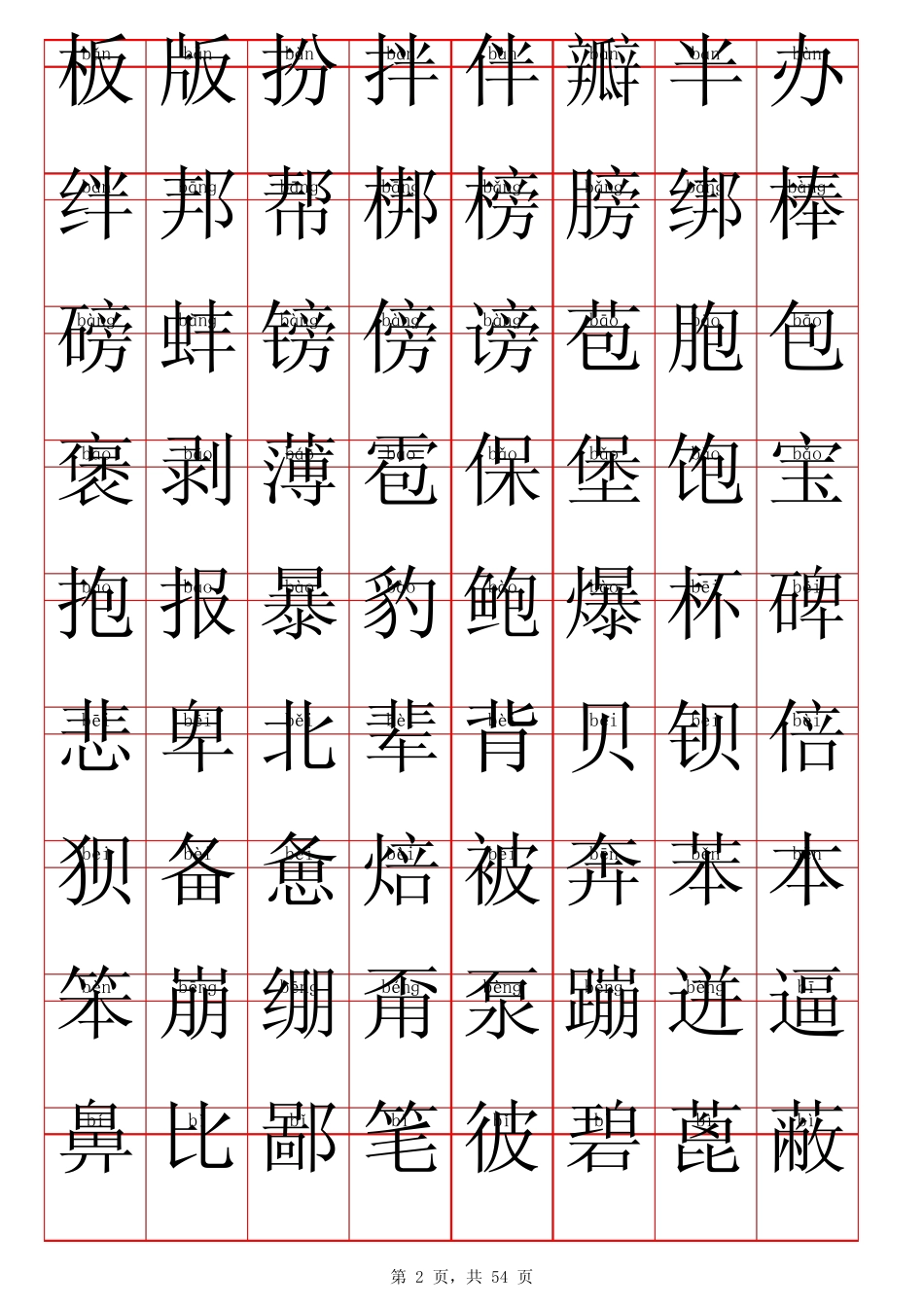 常用汉字3500个带拼音_第2页