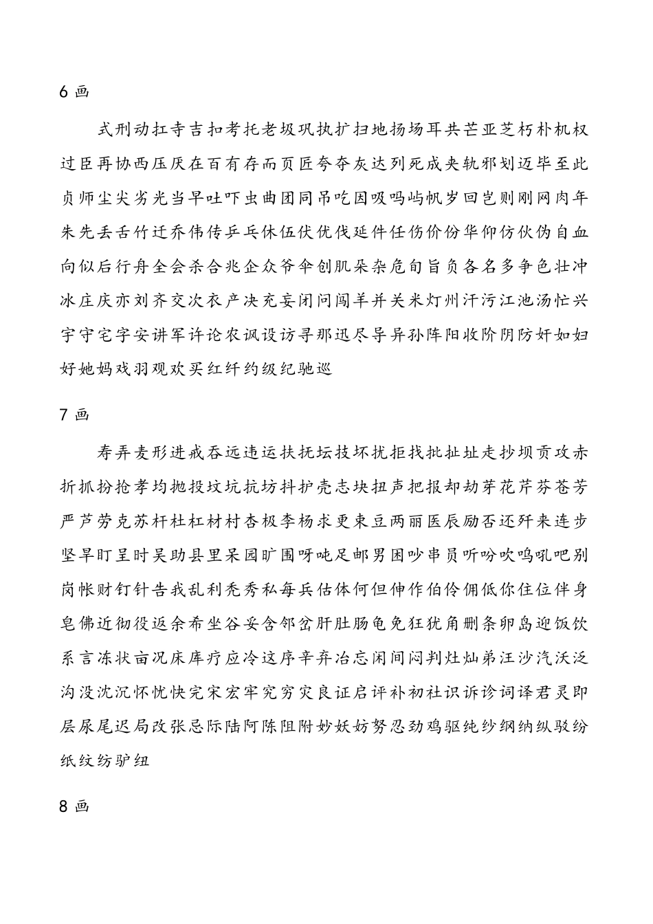 常用汉字大全_第2页