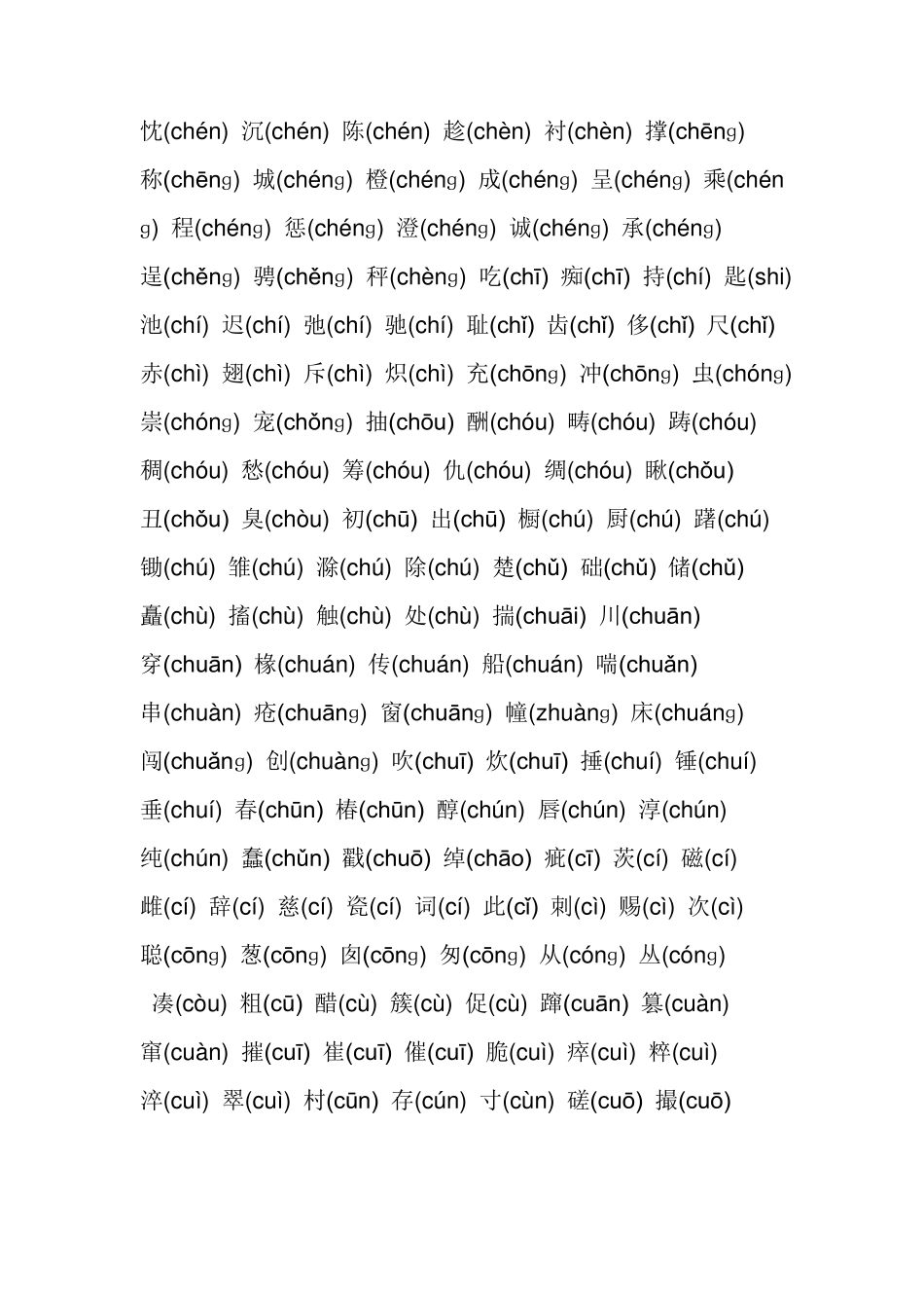 常用汉字表(加拼音)_第3页