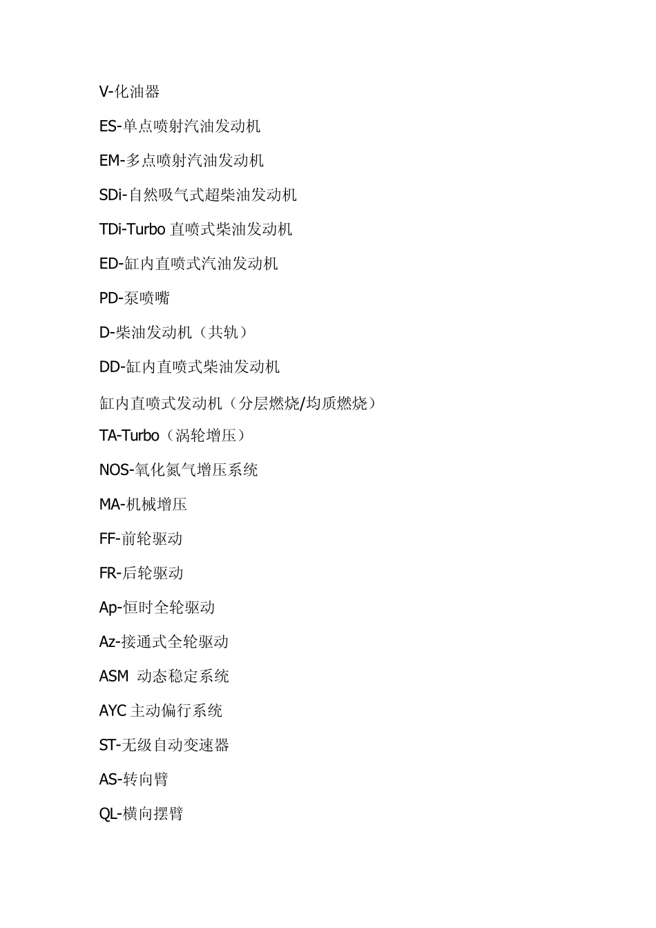 常用汽车英文缩写之解释_第3页