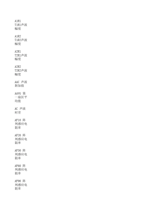 常用测井曲线代号名称