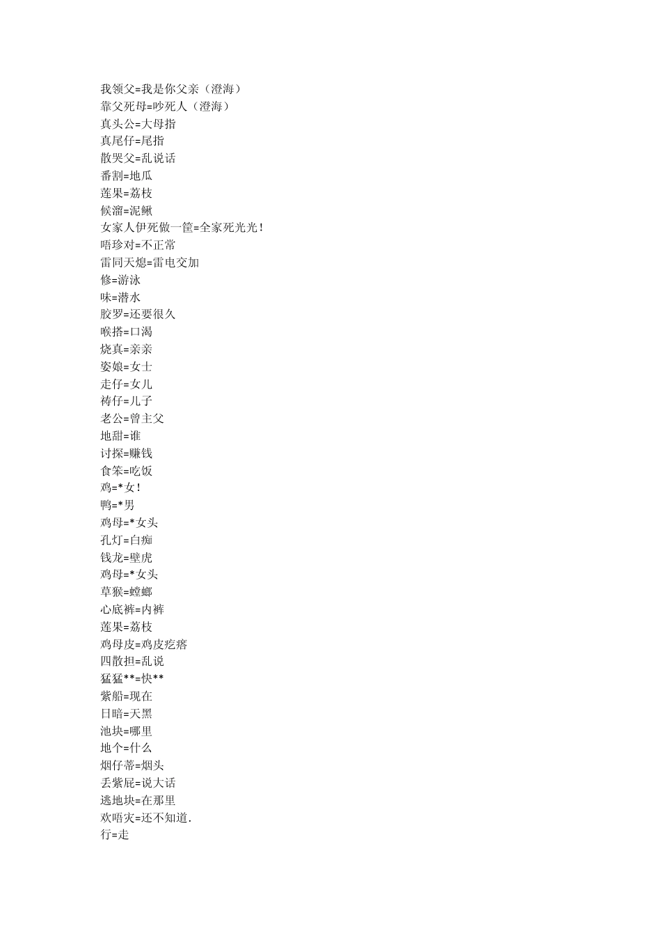 常用潮汕话词语速成_第2页