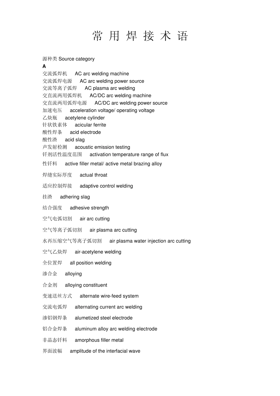 常用焊接术语_第1页