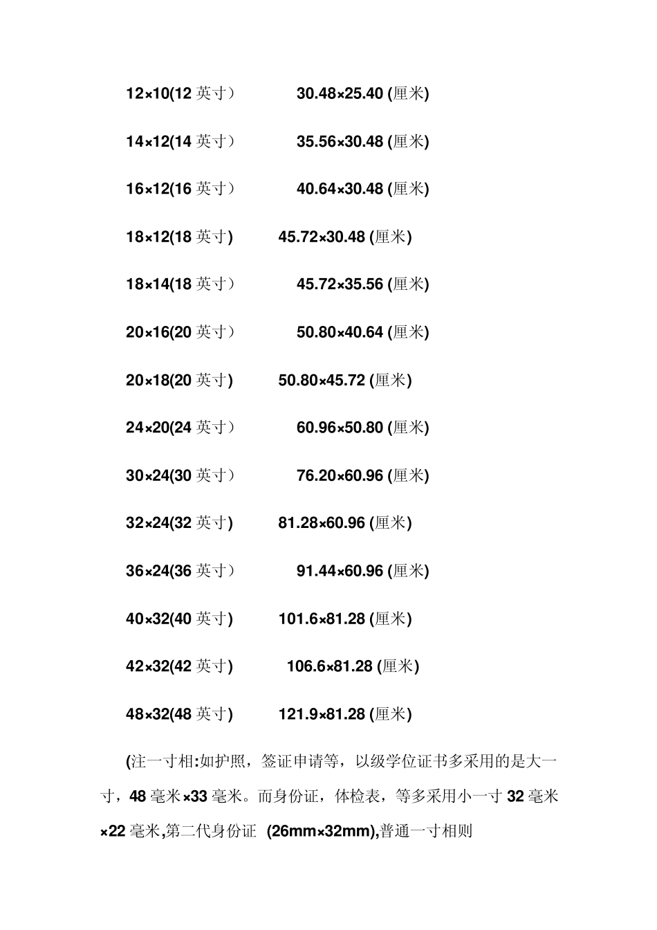 常用照片尺寸2寸5寸大小驾驶证证件尺寸_第2页