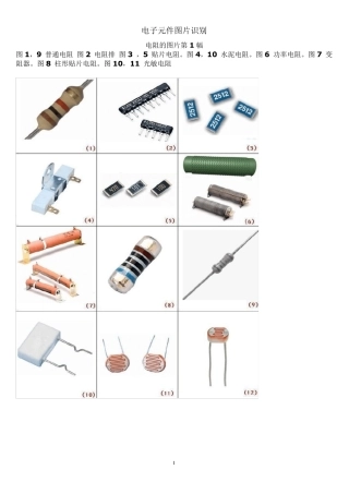常用电子元件高清图片